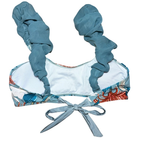 NWOT Floral Ruffle Bikini Set Size Medium - Picture 7 of 9